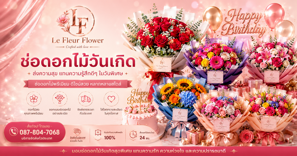 Le Fleur Flower Birthday bouquet