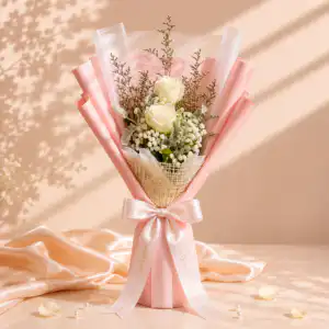 ช่อดอกกุหลาบขาว Le Fleur Eternal Ivory
