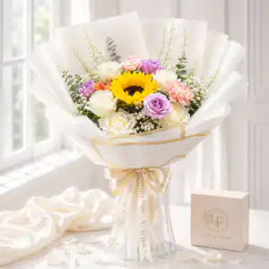 ช่อดอกไม้ Le Fleur Golden Radiance