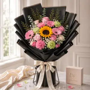 ช่อดอกไม้ Le Fleur Golden Noir