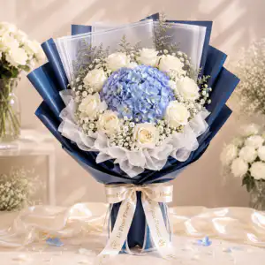 ช่อดอกไม้ Le Fleur Bleu Élégance