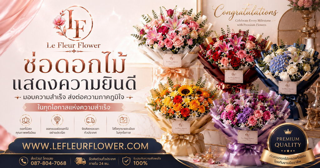 ช่อดอกไม้แสดงความยินดี
