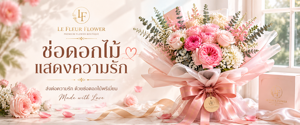 ร้านช่อดอกไม้ใกล้ฉัน ช่อดอกไม้แสดงความรัก พรีเมี่ยมสไตล์ฝรั่งเศษ