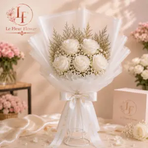 ช่อดอกกุหลาบ Le Fleur Pureté Royale