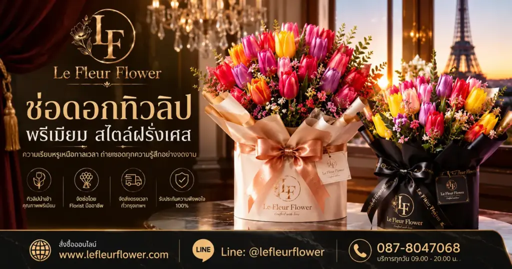 ช่อดอกทิวลิปพรีเมียม เรียบหรู เหนือกาลเวลา