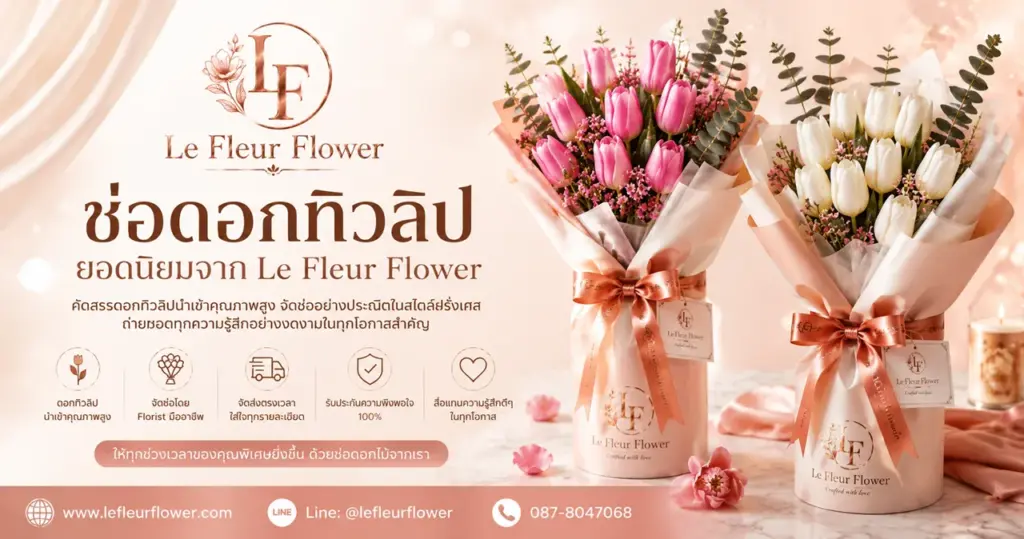 ช่อดอกทิวลิปยอดนิยมจาก Le Fleur Flower