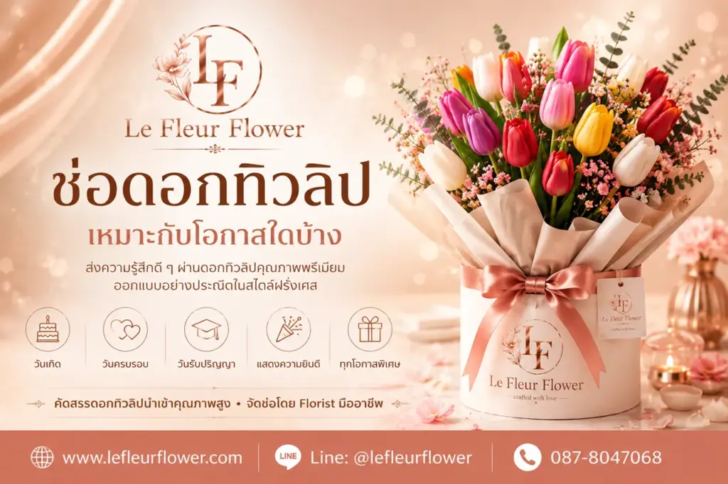 ช่อดอกทิวลิปเหมาะกับโอกาสใดบ้าง