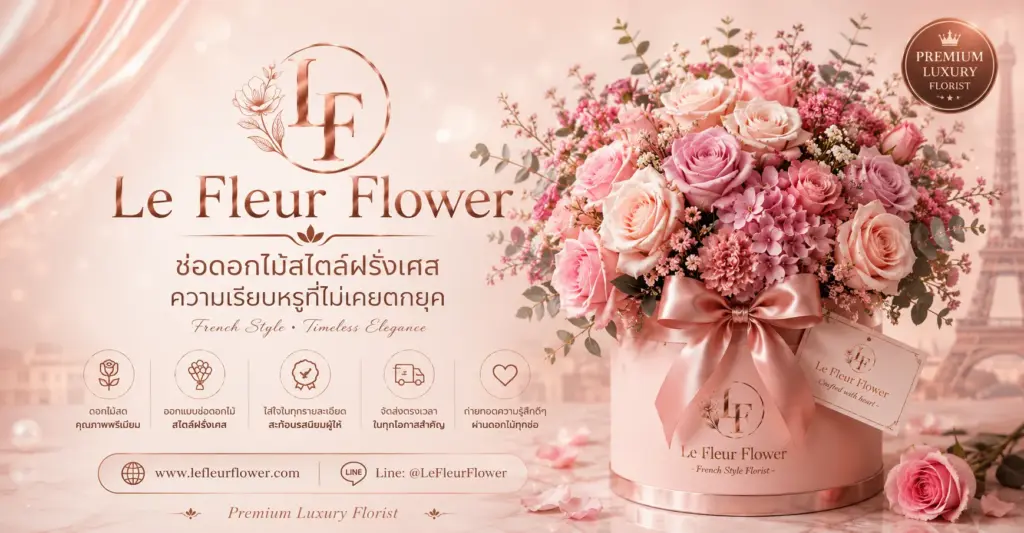 ช่อดอกไม้สไตล์ฝรั่งเศส ความเรียบหรูที่ไม่เคยตกยุค