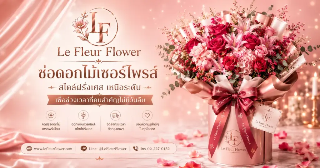 ช่อดอกไม้เซอร์ไพรส์ สไตล์ฝรั่งเศส เหนือระดับเพื่อช่วงเวลาที่คนสำคัญไม่มีวันลืม