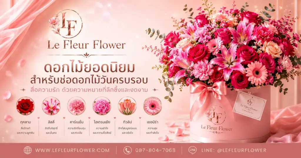 ดอกไม้ยอดนิยมสำหรับช่อดอกไม้วันครบรอบ