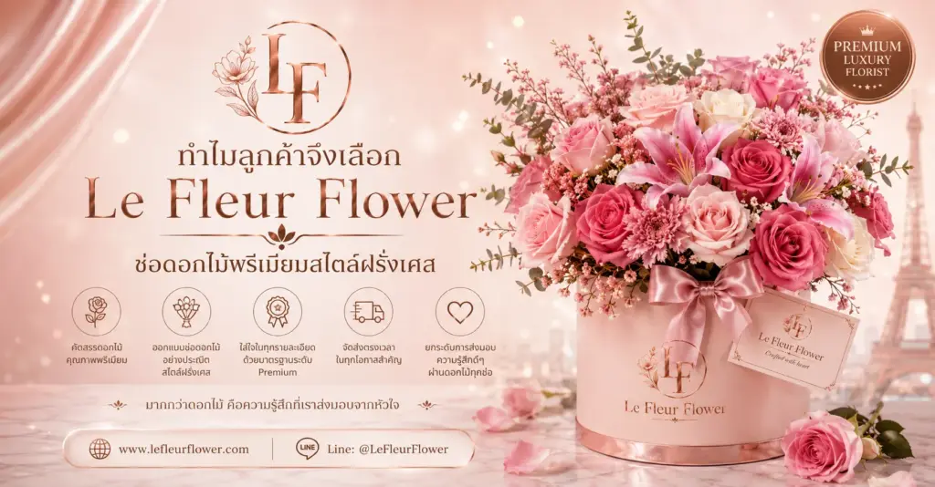 ทำไมลูกค้าจึงเลือก Le Fleur Flower เมื่อค้นหาร้านดอกไม้สุขุมวิท