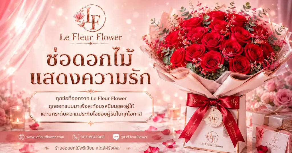 ร้านดอกไม้กรุงเทพ Le Fleur Flower พร้อมจัดส่งช่อดอกไม้แสดงความรักที่ไม่ซ้ำใคร