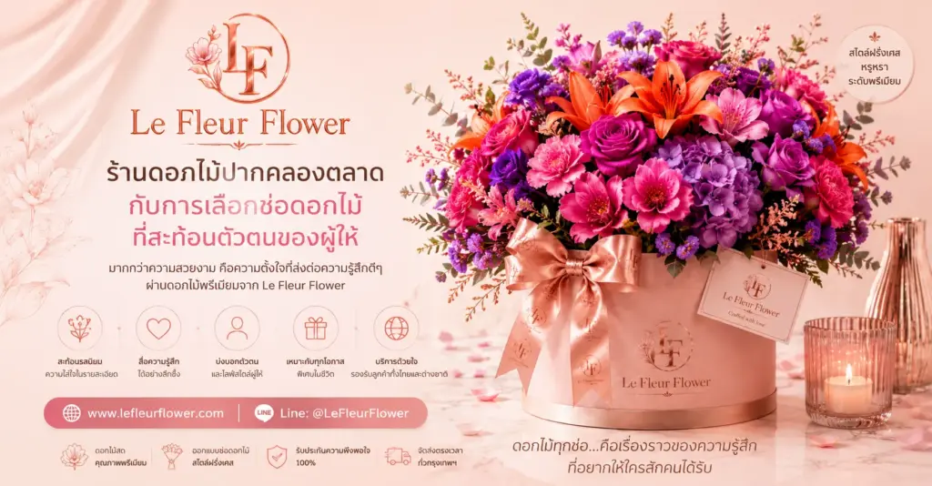 ร้านดอกไม้ปากคลองตลาดกับการเลือกช่อดอกไม้ที่สะท้อนตัวตนของผู้ให้