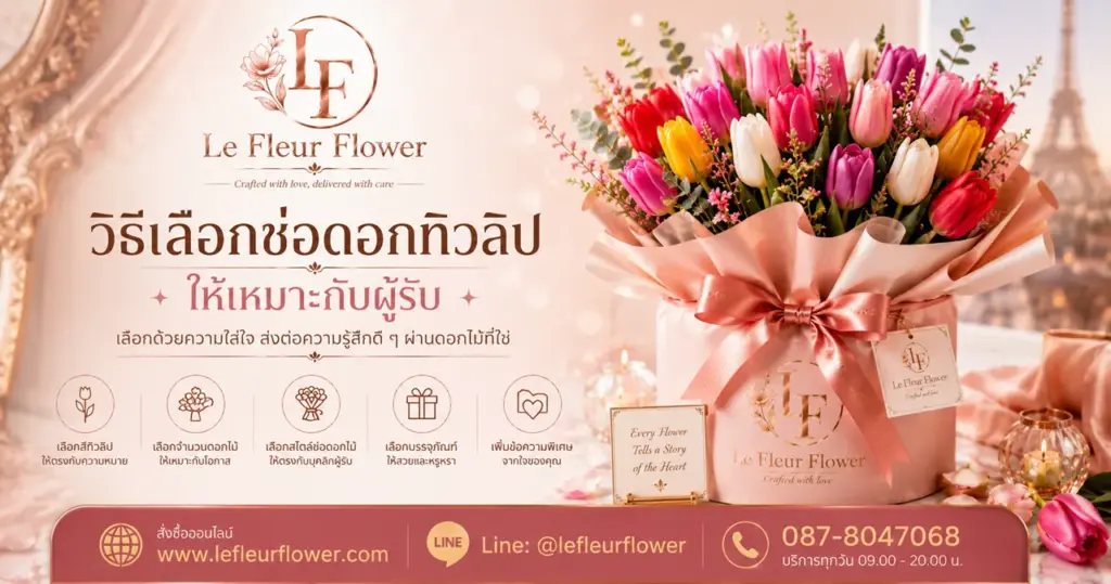 วิธีเลือกช่อดอกทิวลิปให้เหมาะกับผู้รับ