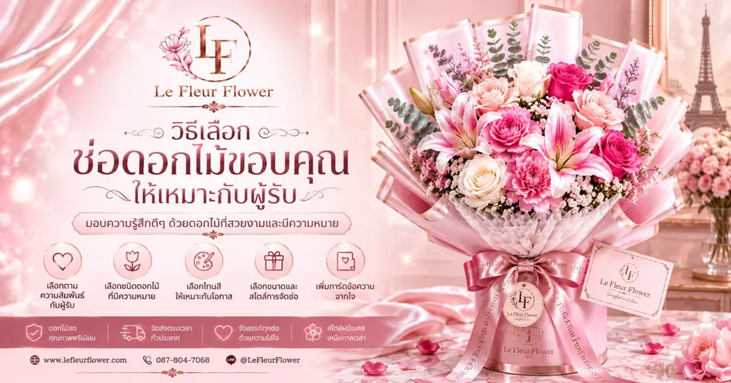 วิธีเลือกช่อดอกไม้ขอบคุณให้เหมาะกับผู้รับ