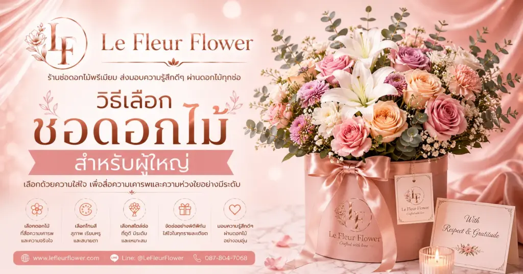 วิธีเลือกช่อดอกไม้สำหรับผู้ใหญ่