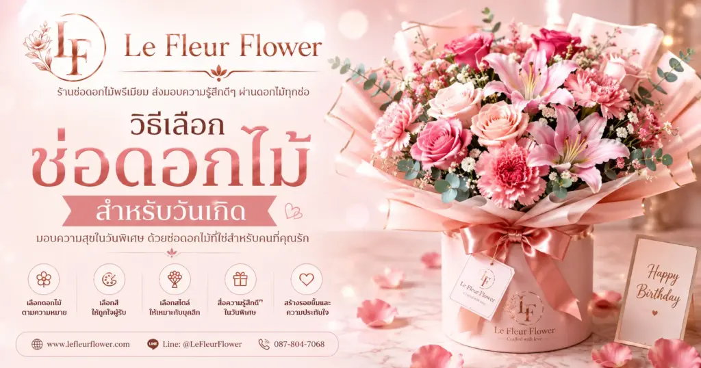 วิธีเลือกช่อดอกไม้สำหรับวันเกิด