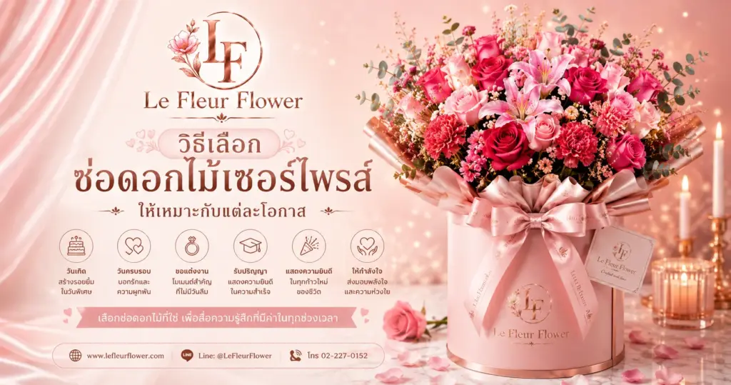 วิธีเลือกช่อดอกไม้เซอร์ไพรส์ให้เหมาะกับแต่ละโอกาส