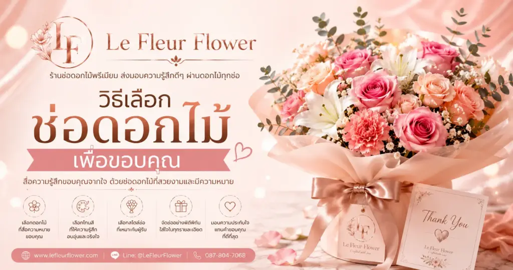 วิธีเลือกช่อดอกไม้เพื่อขอบคุณ