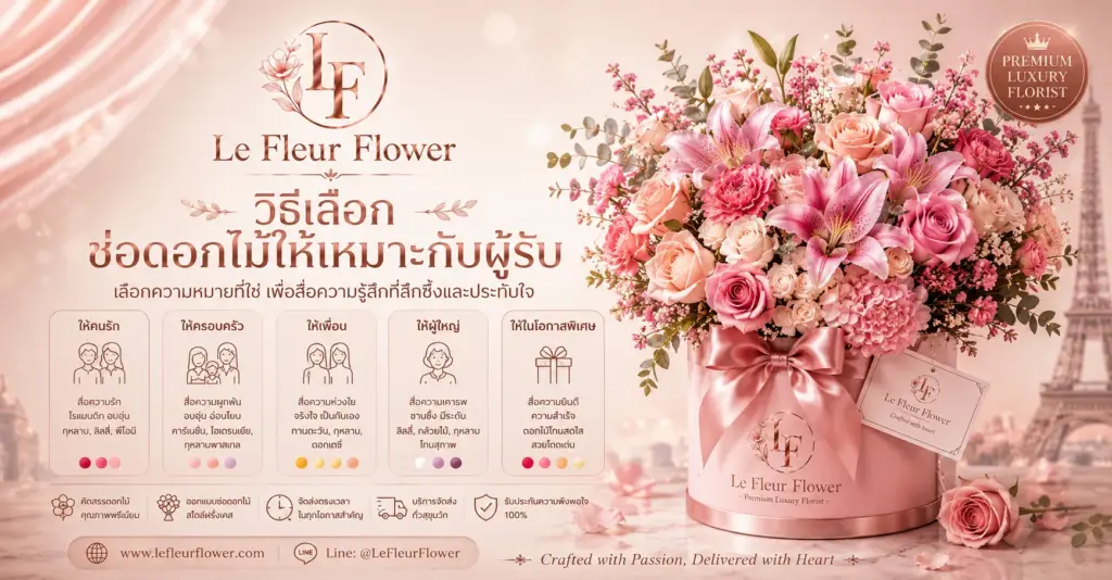 วิธีเลือกช่อดอกไม้ให้เหมาะกับผู้รับ
