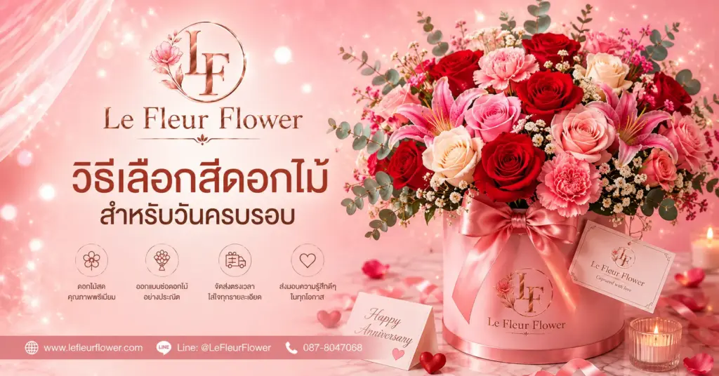 วิธีเลือกสีดอกไม้สำหรับวันครบรอบ
