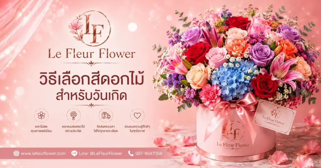 วิธีเลือกสีดอกไม้สำหรับวันเกิด