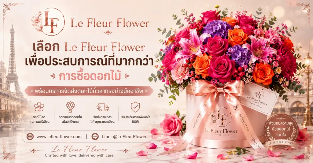 เลือก Le Fleur Flower เพื่อประสบการณ์ที่มากกว่าการซื้อดอกไม้