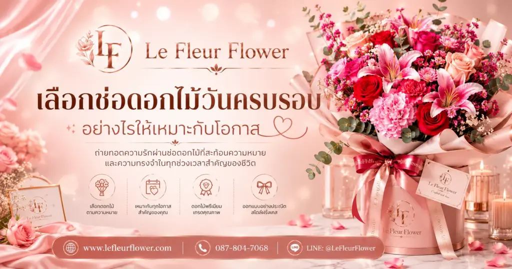 เลือกช่อดอกไม้วันครบรอบอย่างไรให้เหมาะกับโอกาส