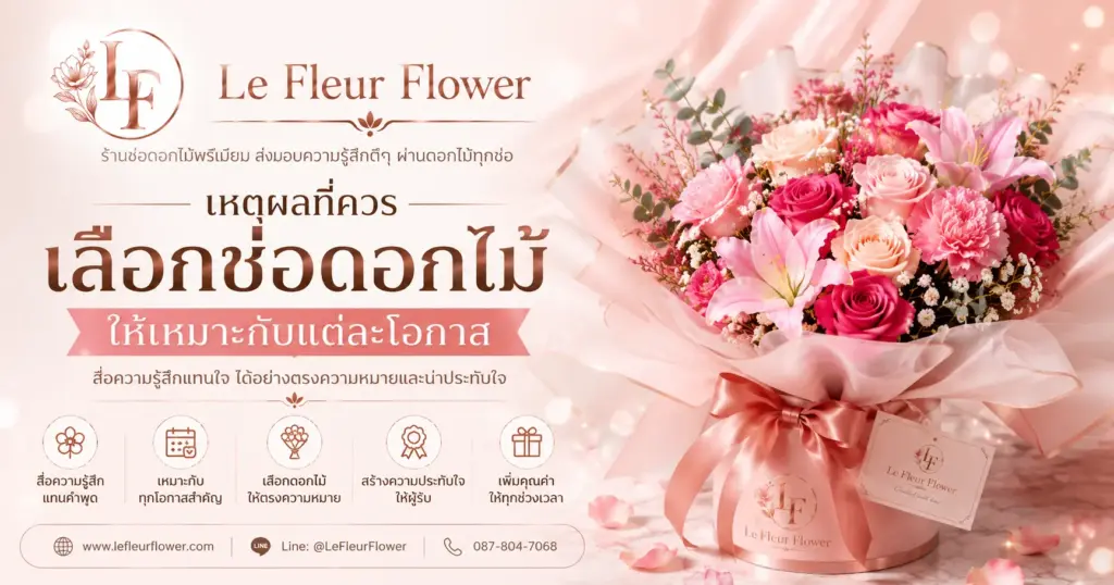 เหตุผลที่ควรเลือกช่อดอกไม้ให้เหมาะกับแต่ละโอกาส