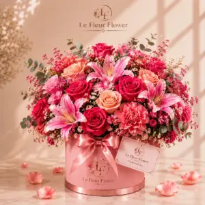 แจกันดอกไม้พรีเมียม Le Fleur Rosaline Majestique