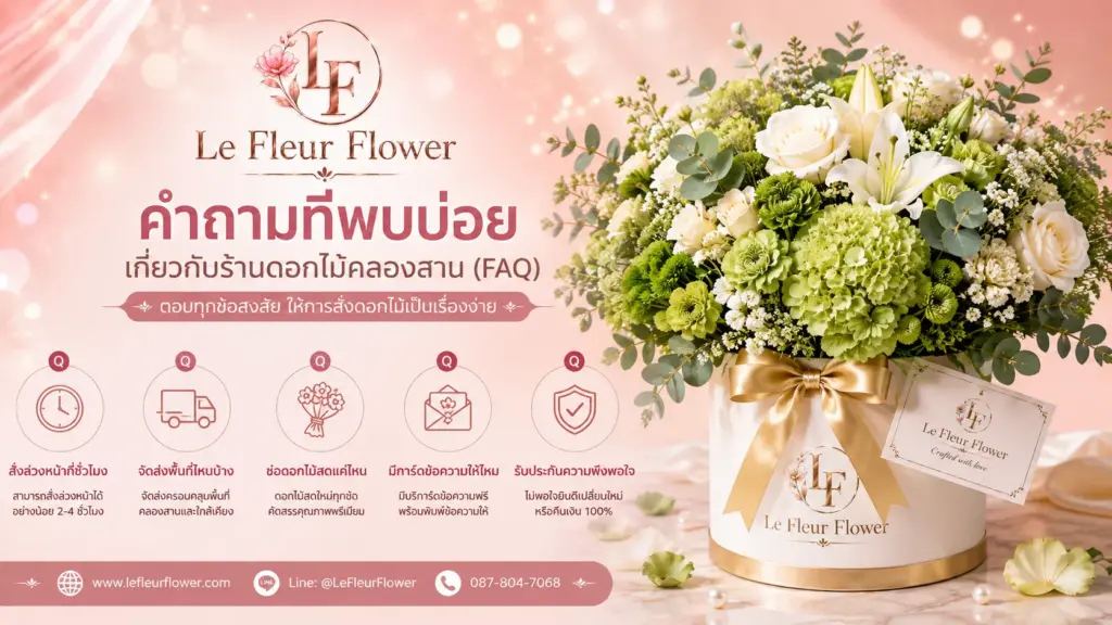 คำถามที่พบบ่อยเกี่ยวกับร้านดอกไม้คลองสาน (FAQ)