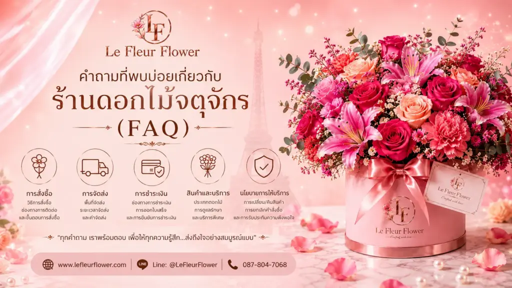 คำถามที่พบบ่อยเกี่ยวกับร้านดอกไม้จตุจักร (FAQ)