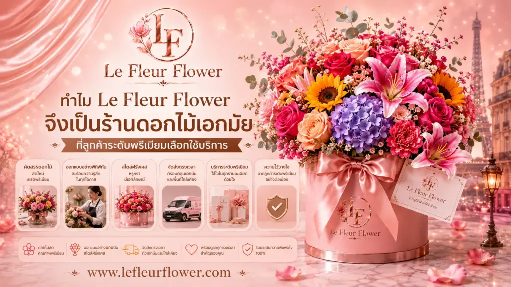 ทำไม Le Fleur Flower จึงเป็นร้านดอกไม้เอกมัย ที่ลูกค้าระดับพรีเมียมเลือกใช้บริการ
