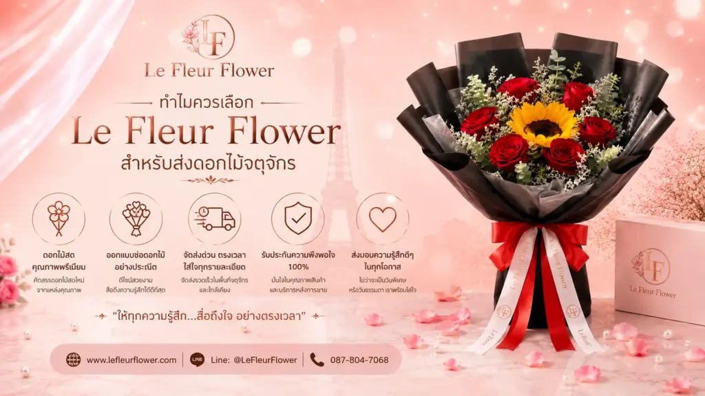 ทำไมควรเลือก Le Fleur Flower สำหรับส่งดอกไม้จตุจักร
