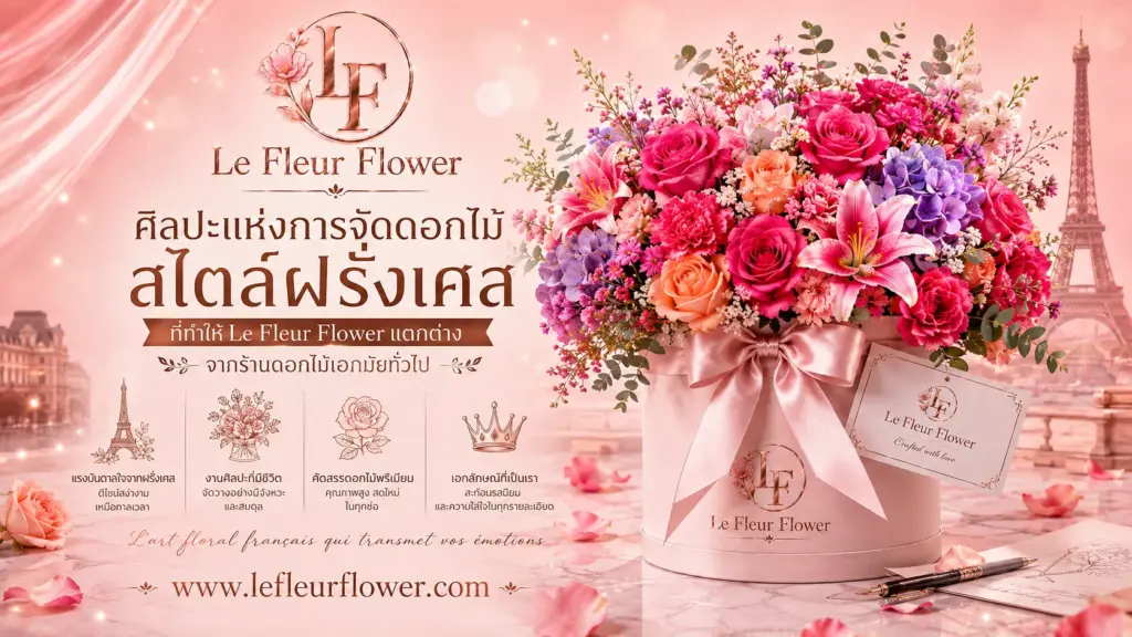 ศิลปะแห่งการจัดดอกไม้สไตล์ฝรั่งเศส ที่ทำให้ Le Fleur Flower แตกต่างจากร้านดอกไม้เอกมัยทั่วไป