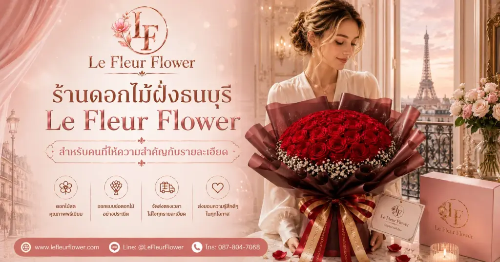 ร้านดอกไม้ฝั่งธนบุรี Le Fleur Flower สำหรับคนที่ให้ความสำคัญกับรายละเอียด