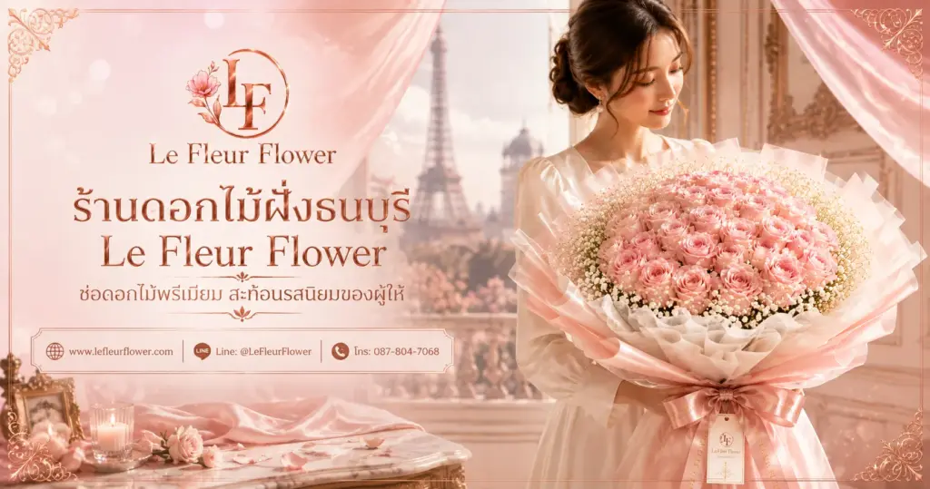 ร้านดอกไม้ฝั่งธนบุรี Le Fleur Flower – ช่อดอกไม้พรีเมียม สะท้อนรสนิยมของผู้ให้