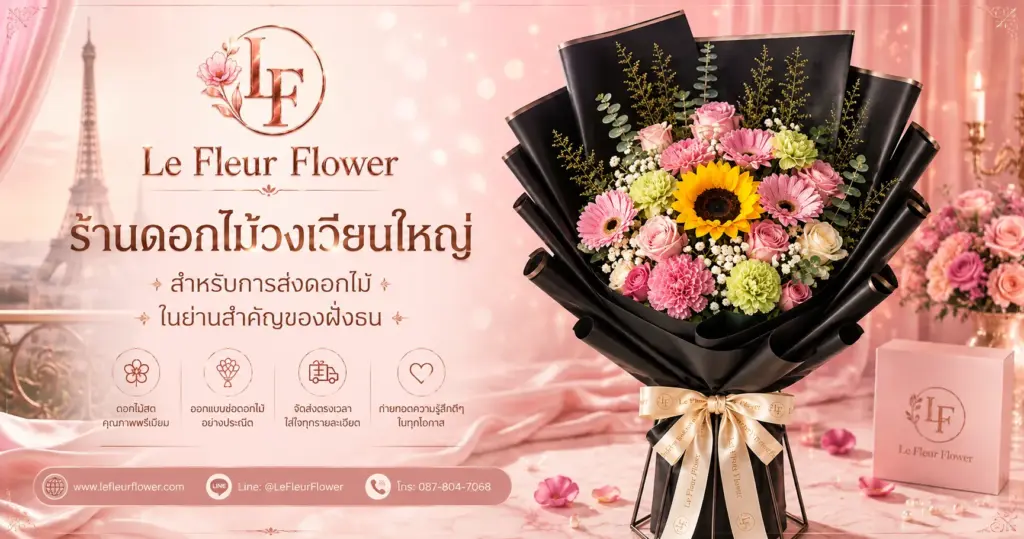 ร้านดอกไม้วงเวียนใหญ่ สำหรับการส่งดอกไม้ในย่านสำคัญของฝั่งธน
